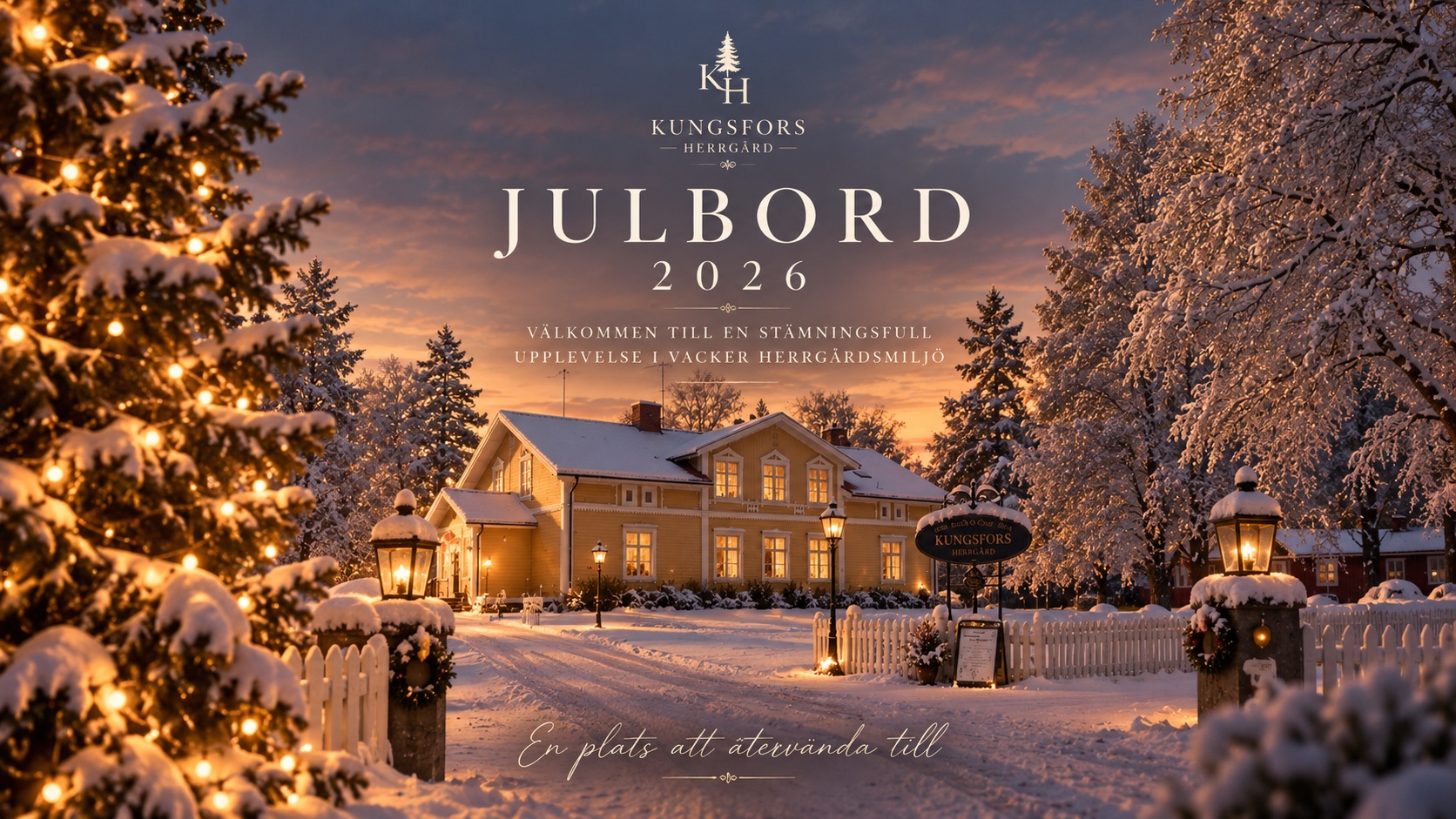 Julbord på Kungsfors Herrgård – en stämningsfull tradition återvänder